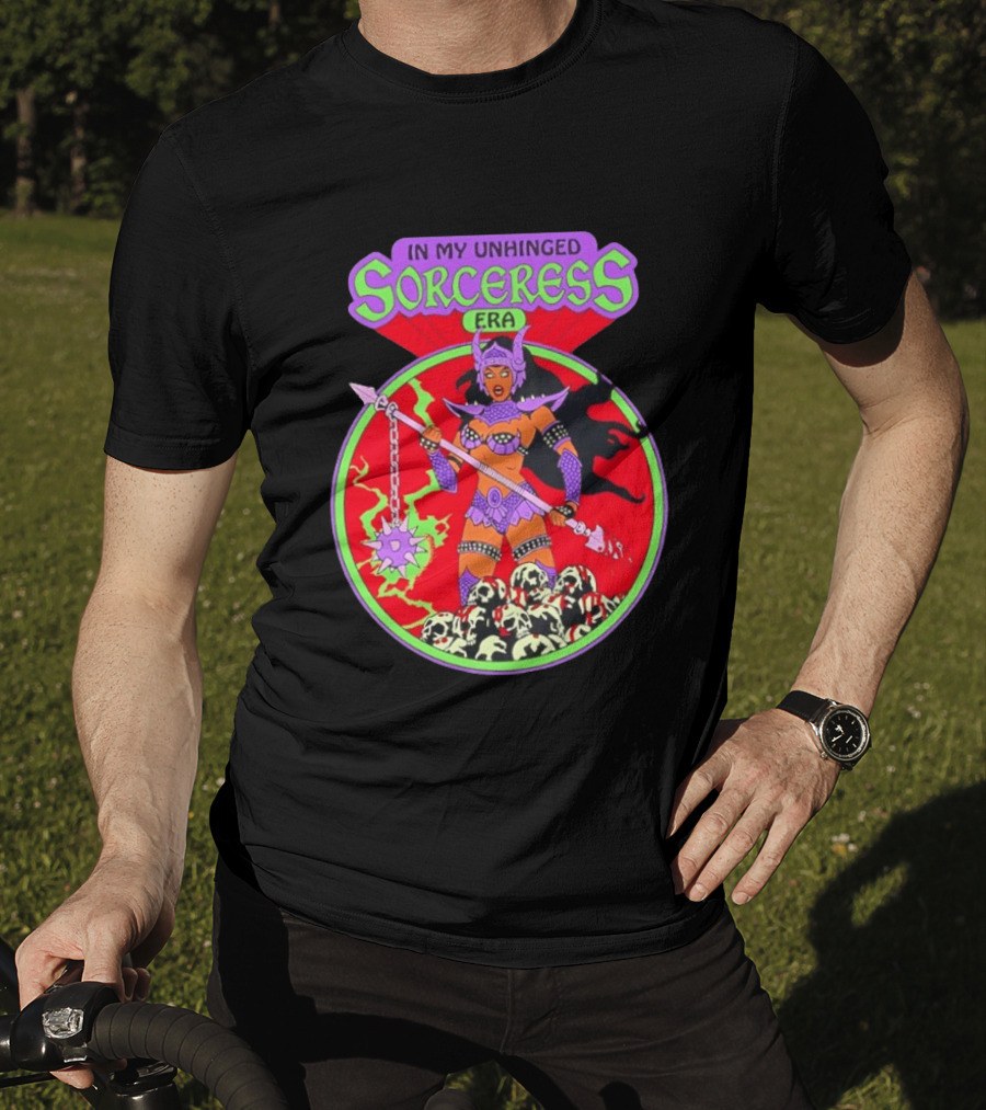 In My Unhinged Sorceress Era Warrior Witch Skulls T-Shirt