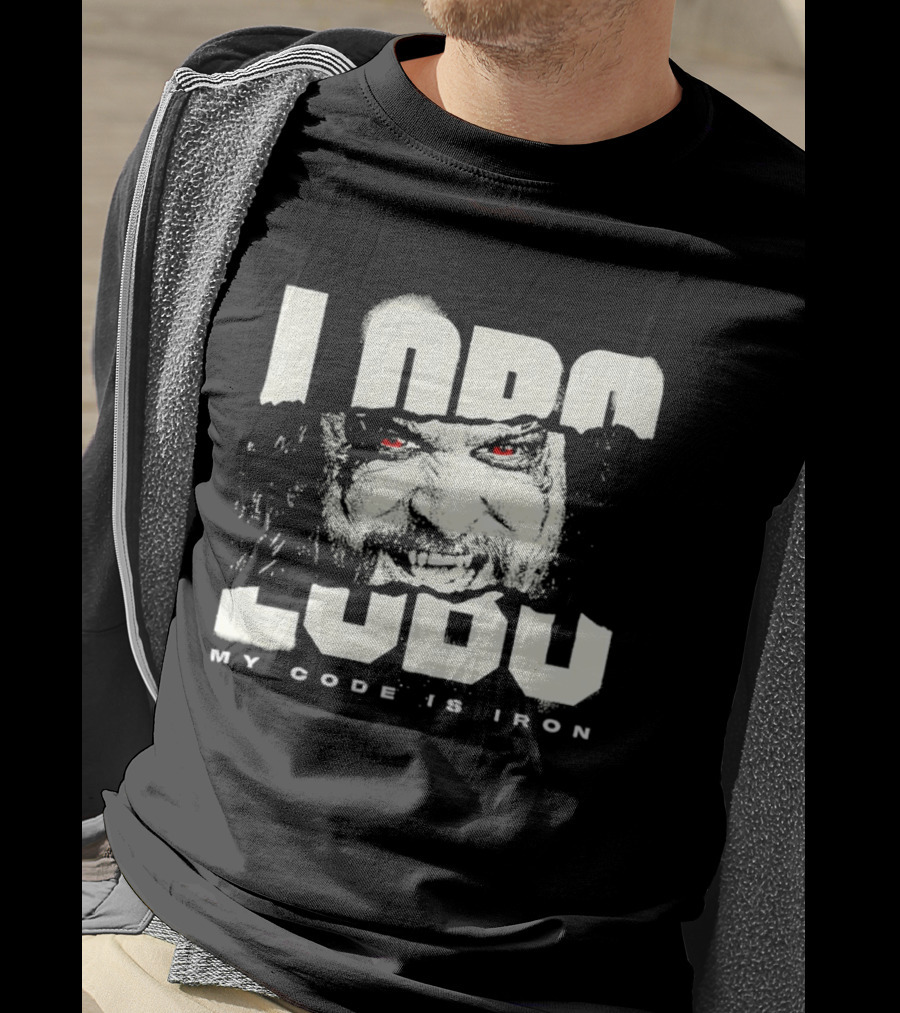 Lobo Ludu My Code Is Iron WWE Pro Wrestling Monster Red Eyes Fangs Wrestlemania 2026 T-Shirt