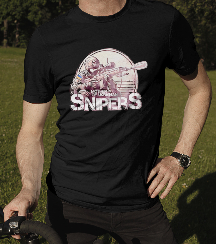 Mother Of Ukrainian Snipers Tactical Military Distressed Shooter T-Shirt