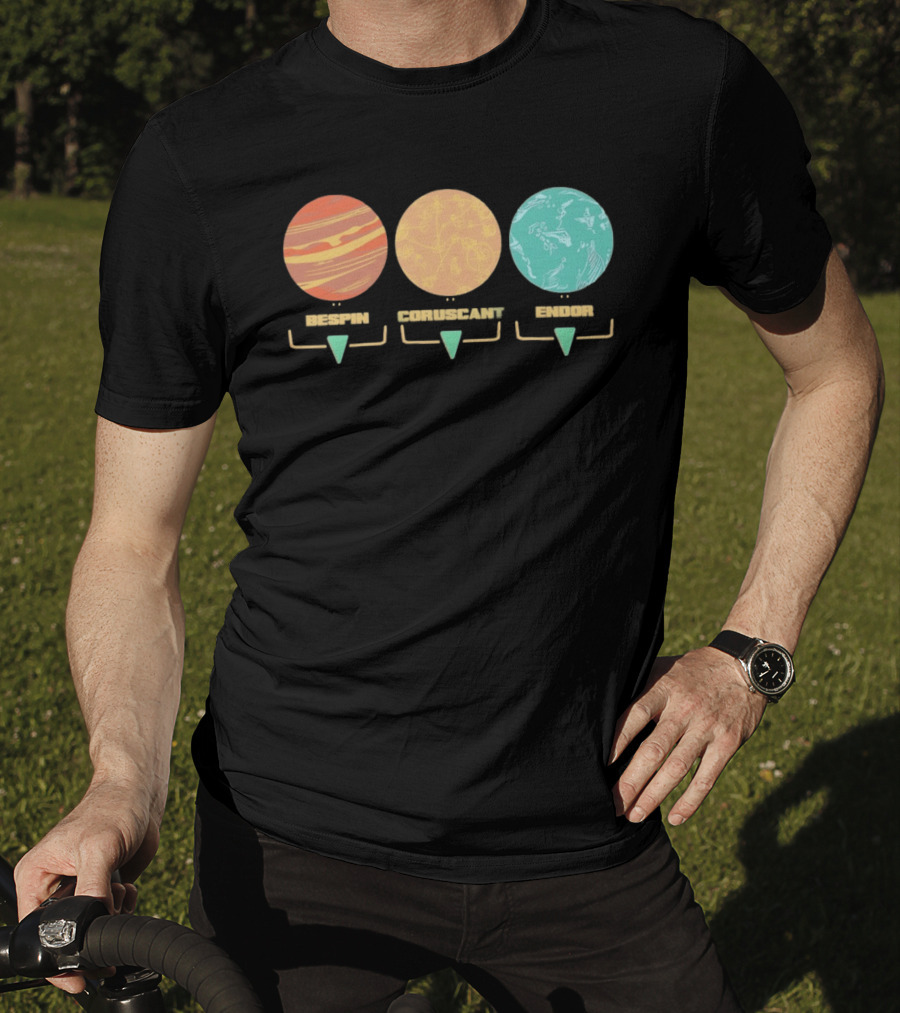 Bespin Coruscant Endor Star Wars Planet T-Shirt