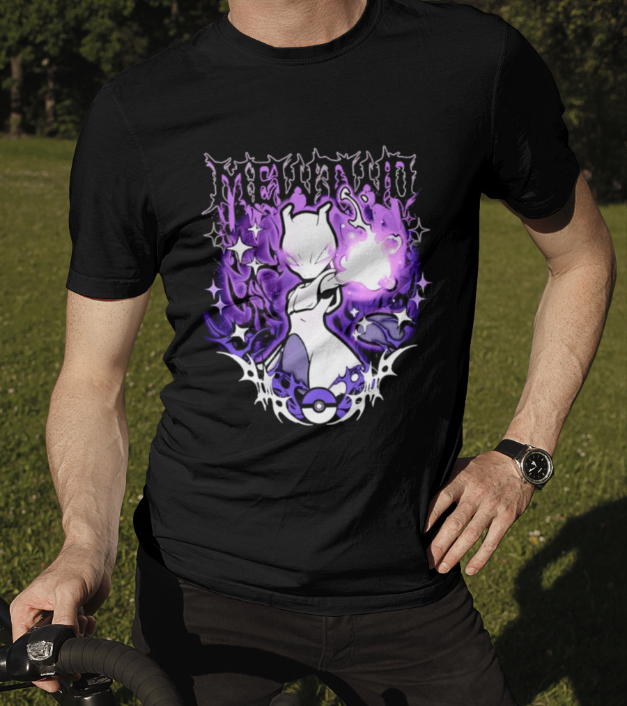Gothic Mewtwo Psychic Legendary Pokemon T-Shirt