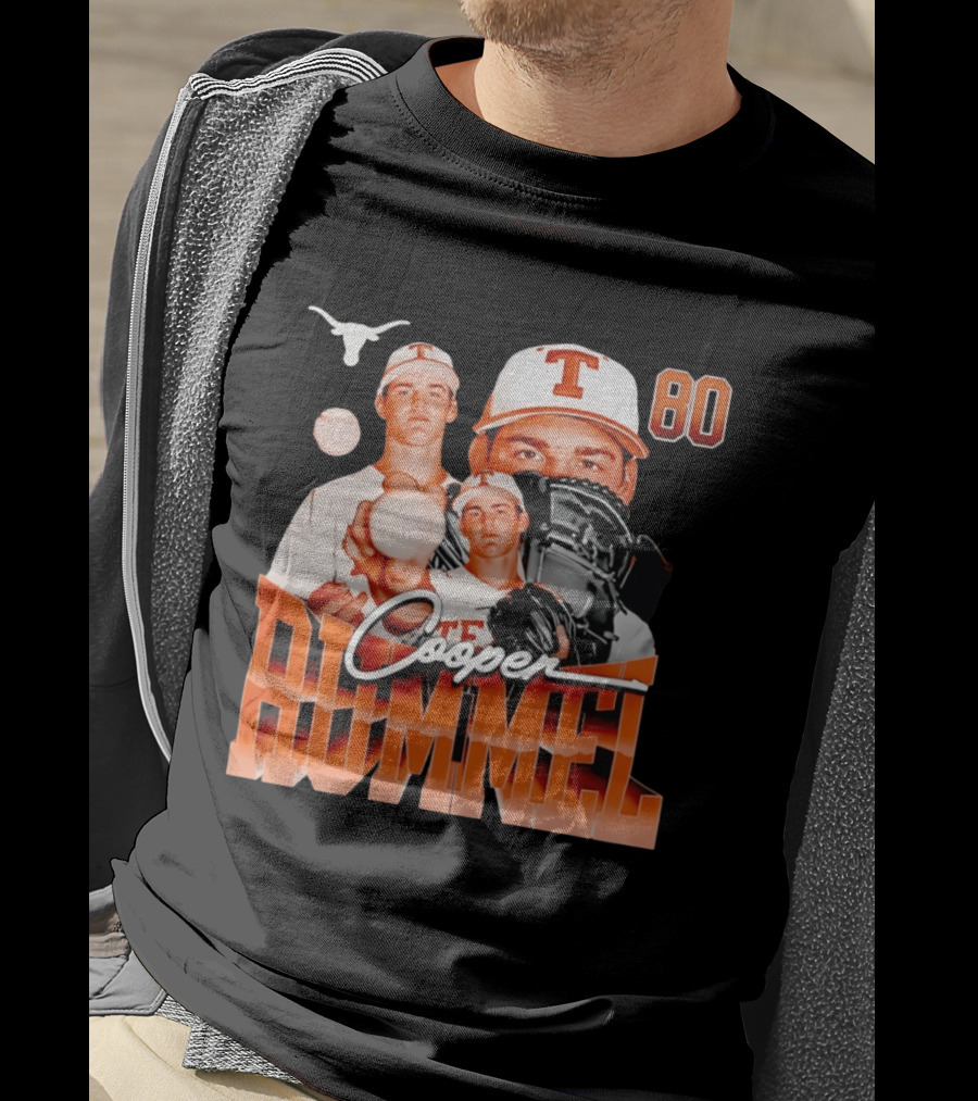 Texas Longhorns Cooper Rummel Baseball Collage 80 T-Shirt