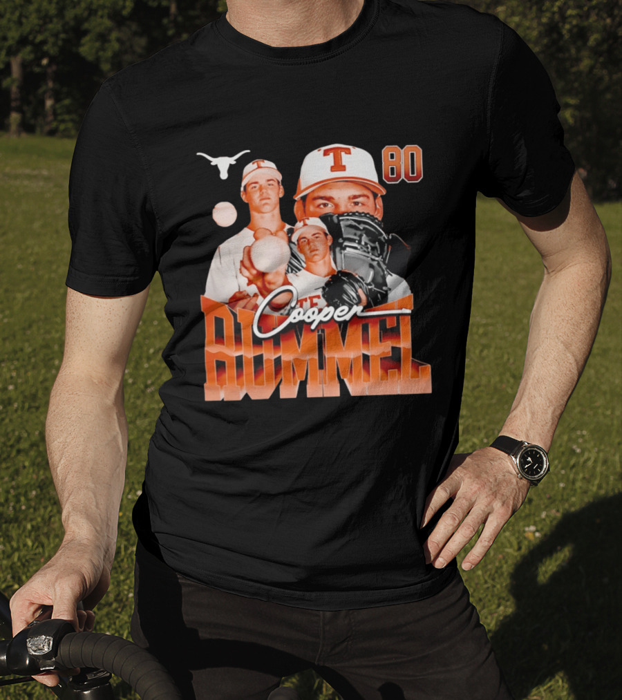 Texas Longhorns Cooper Rummel Baseball Collage 80 T-Shirt