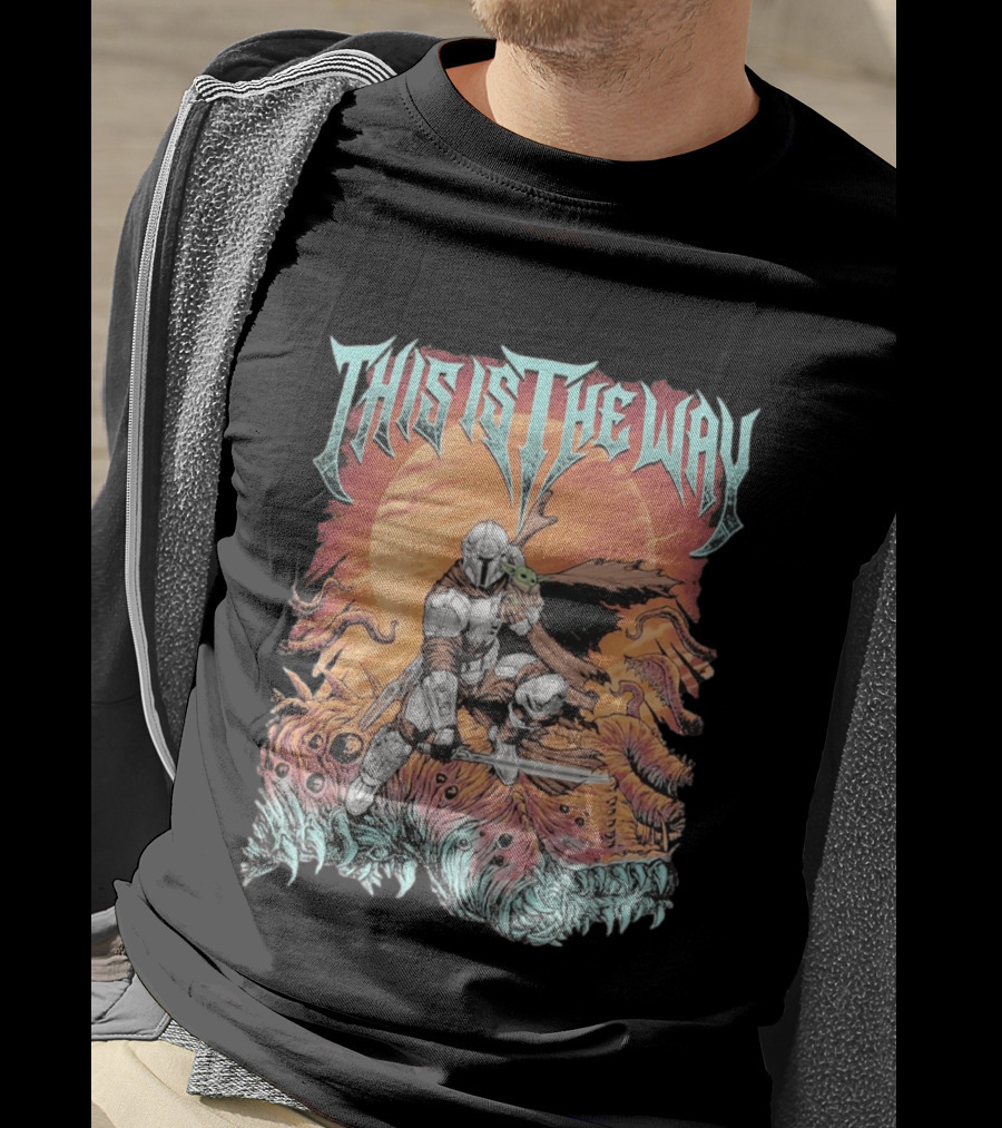 This Is The Way Mandalorian Starry Warrior Quest T-Shirt