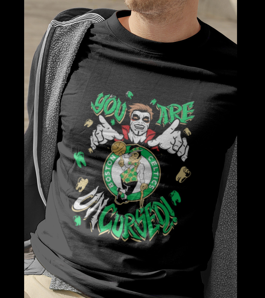 WWE Danhausen X Boston Celtics You Are Uncursed Vampire Horror T-Shirt