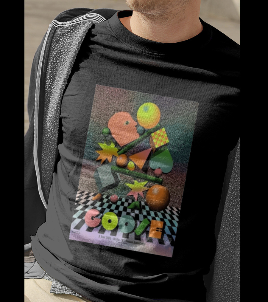 Goose 3 Juni 2026 Berlin Deutschland Festsaal Kreuzberg 3D Geometric Shapes Checkerboard T-Shirt