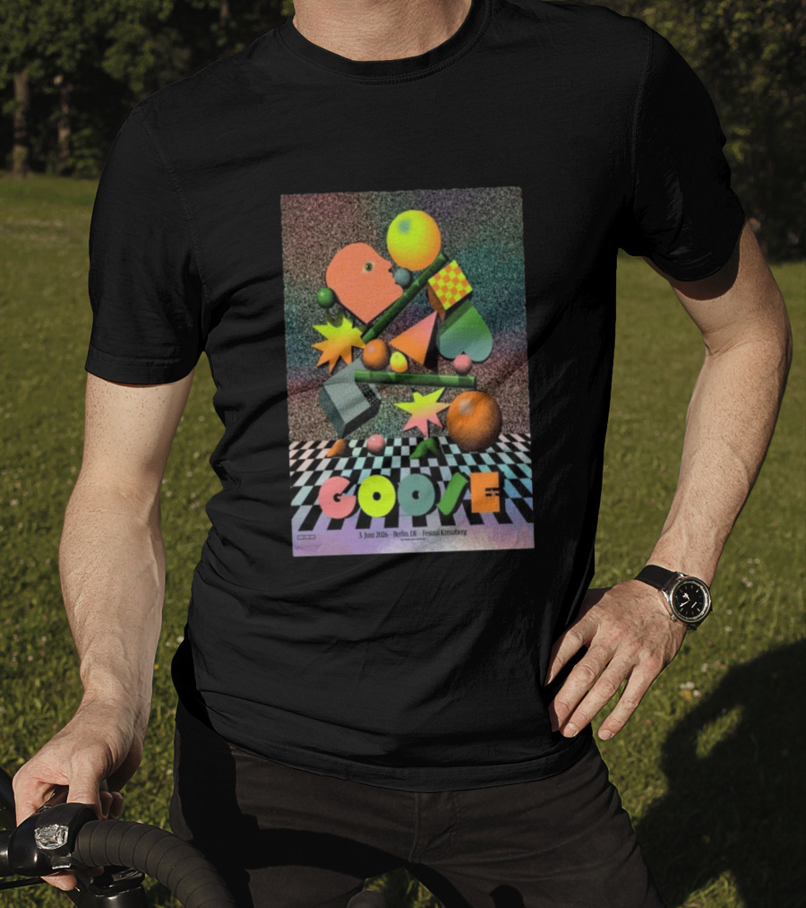 Goose 3 Juni 2026 Berlin Deutschland Festsaal Kreuzberg 3D Geometric Shapes Checkerboard T-Shirt