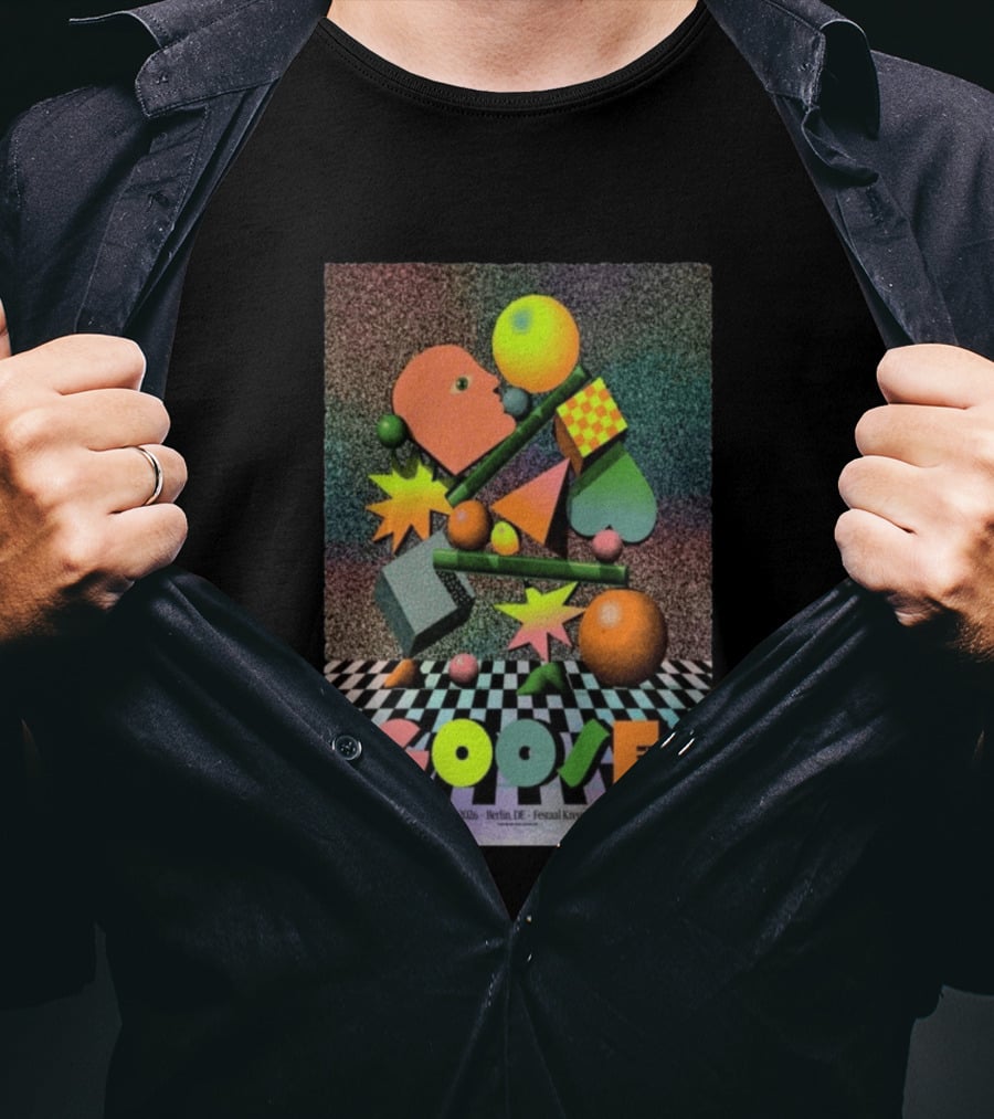 Goose 3 Juni 2026 Berlin Deutschland Festsaal Kreuzberg 3D Geometric Shapes Checkerboard T-Shirt