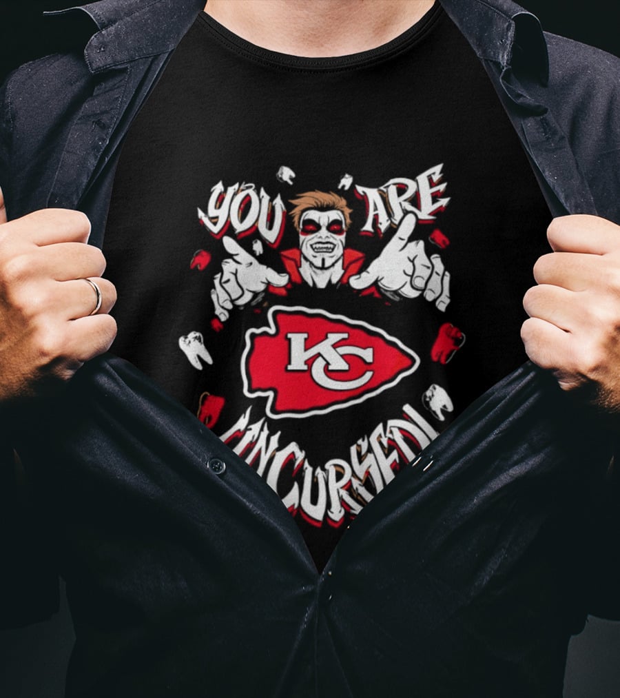 WWE Danhausen You Are Uncursed KC Chiefs Vampire T-Shirt