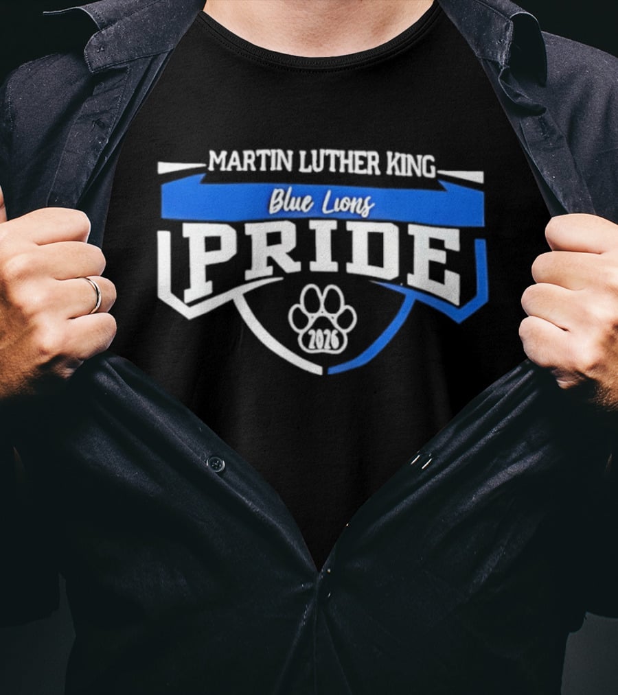Martin Luther King Blue Lions Pride 2026 Paw T-Shirt