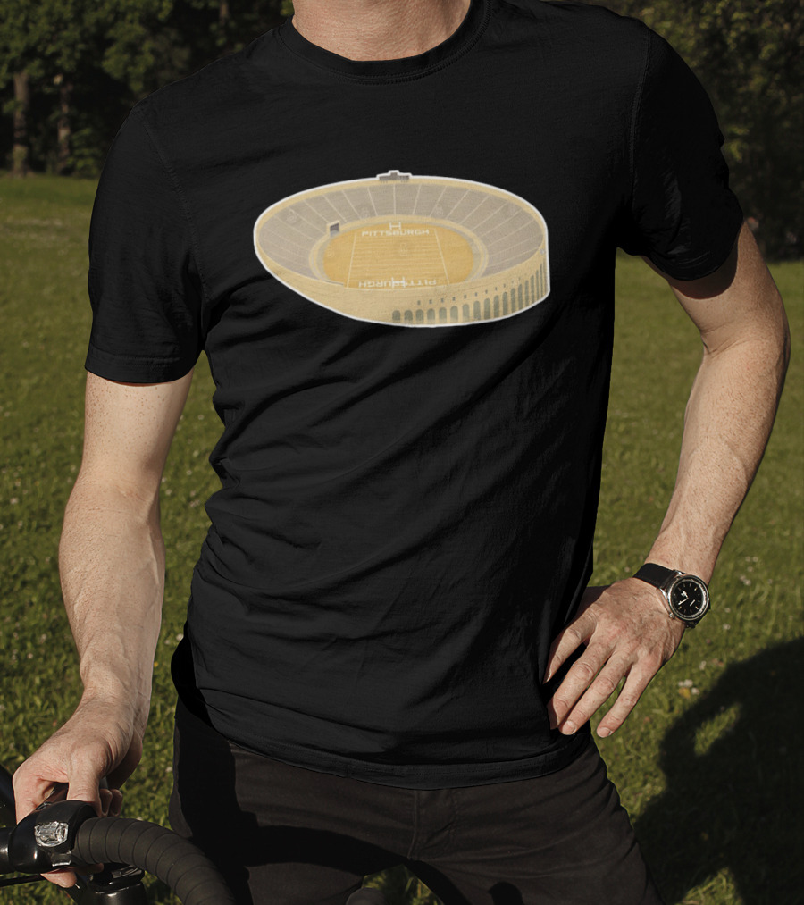 Pittsburgh Historic Football Stadium Architectural T-Shirt