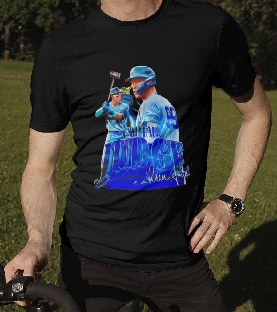 Captain Judge Aaron Judge 99 Yankees Baseball Signature T-Shirt