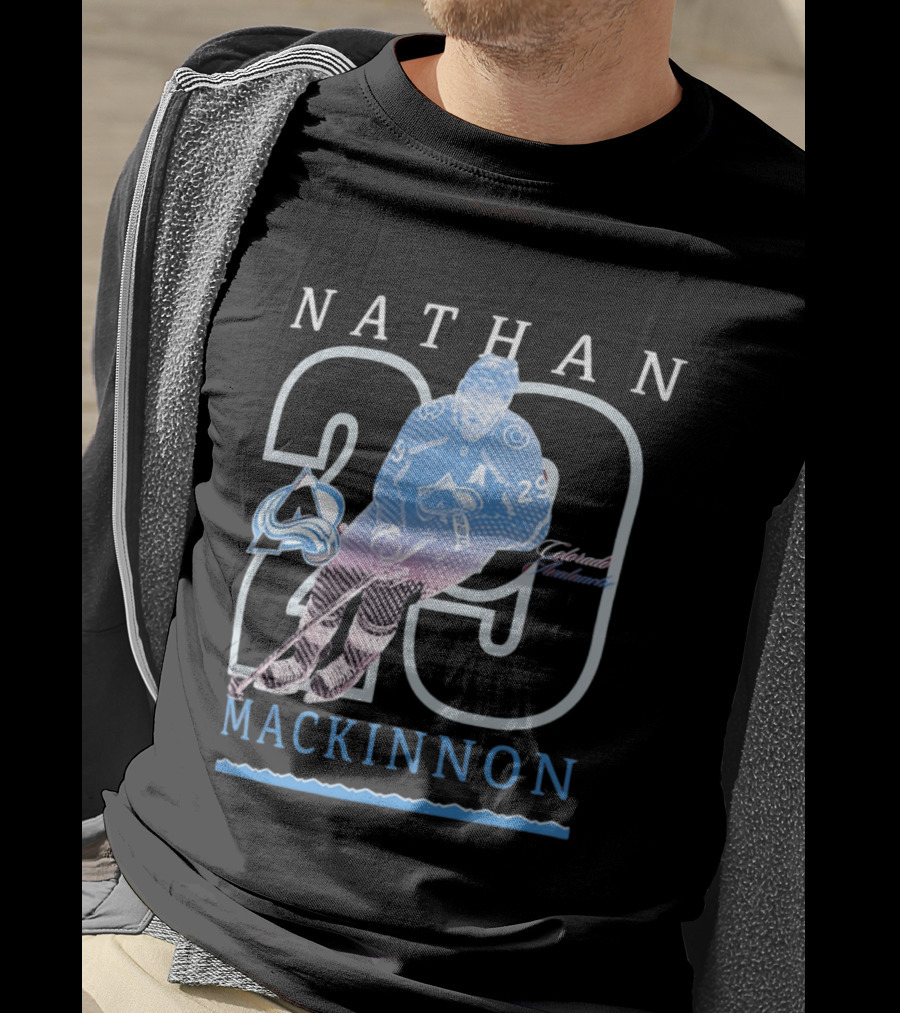 Nathan MacKinnon 29 Colorado Avalanche NHL Player Sports Fan Gear T-Shirt