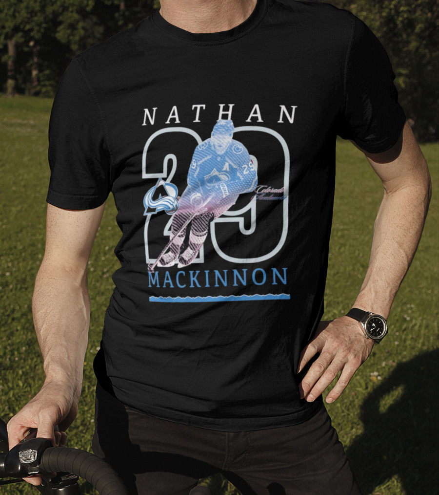 Nathan MacKinnon 29 Colorado Avalanche NHL Player Sports Fan Gear T-Shirt