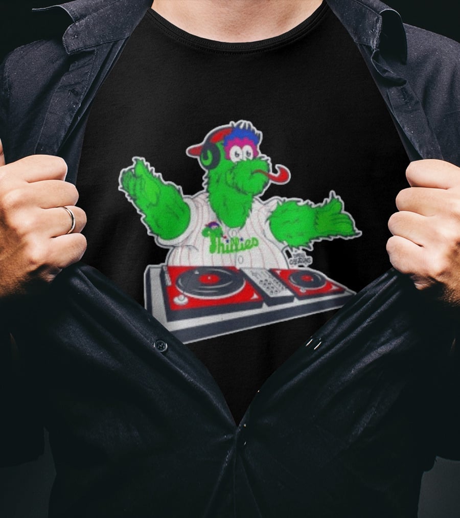 Philadelphia Phillies Phanatic DJ Turntable Fun T-Shirt