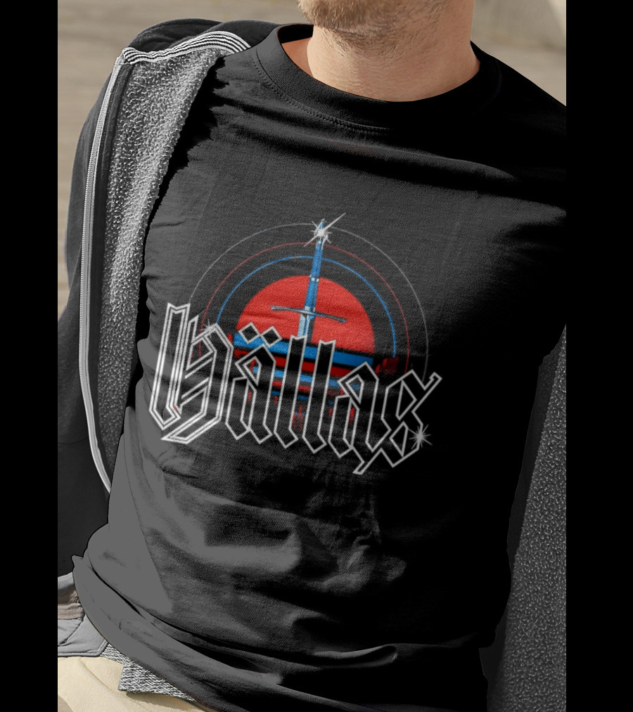 Hällas Sword Circle Red Blue T-Shirt