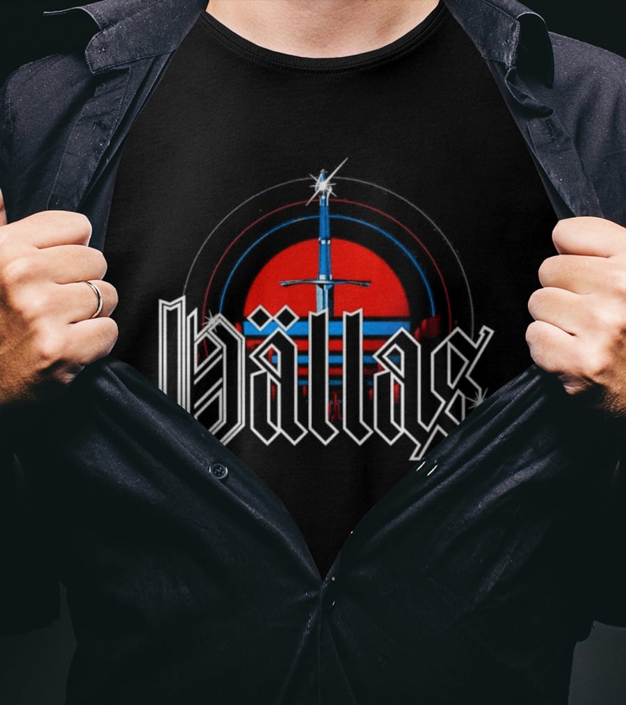 Hällas Sword Circle Red Blue T-Shirt