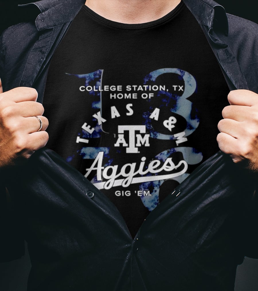 Texas A&M Aggies Gig 'em College Station TX Home Of 1876 T-Shirt