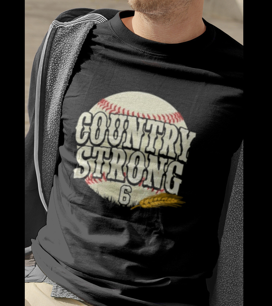 Country Strong Jake Meyers #6 Houston Astros Baseball T-Shirt