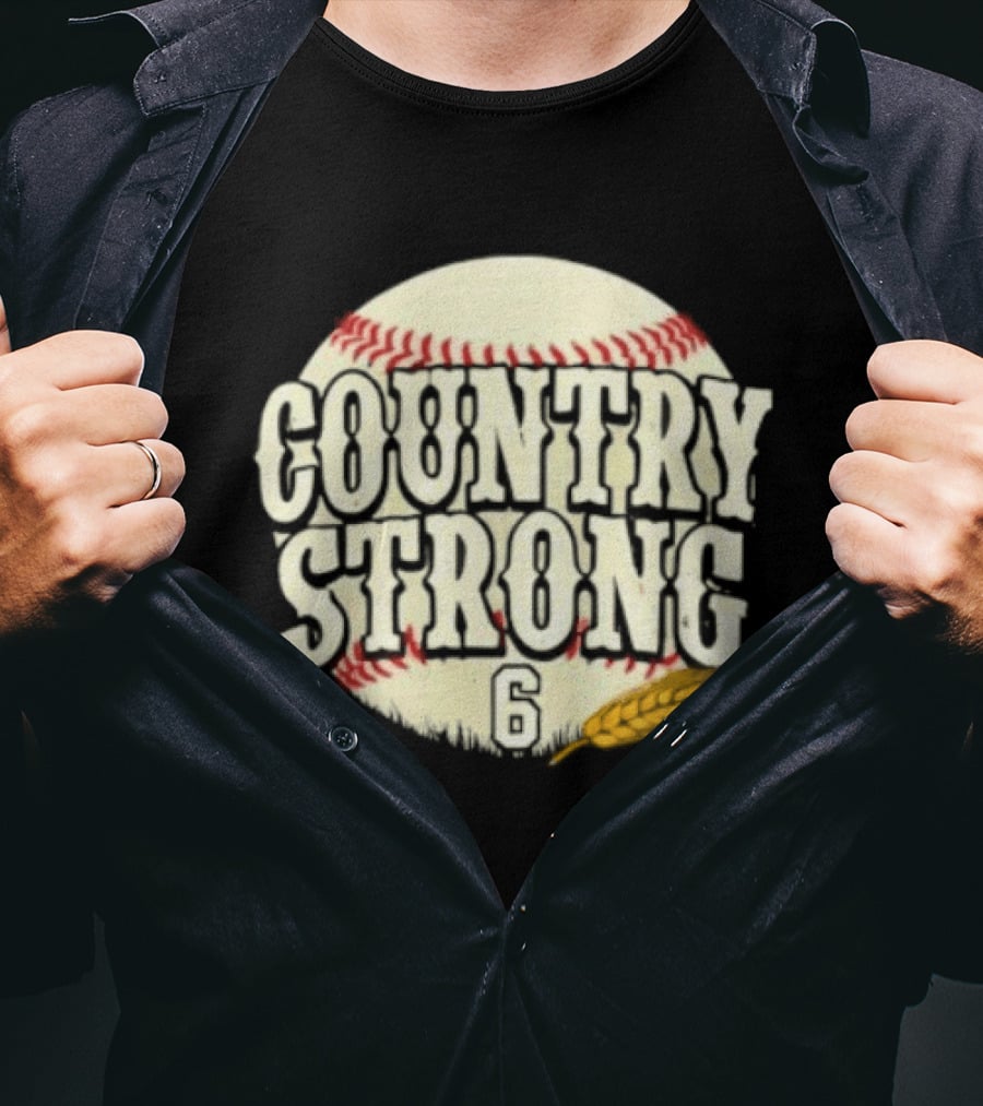 Country Strong Jake Meyers #6 Houston Astros Baseball T-Shirt