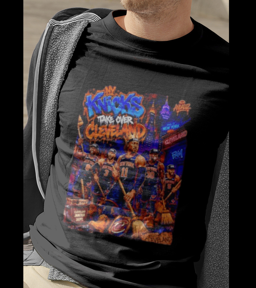 New York Knicks Take Over Cleveland NBA Basketball Rivalry City Battle T-Shirt