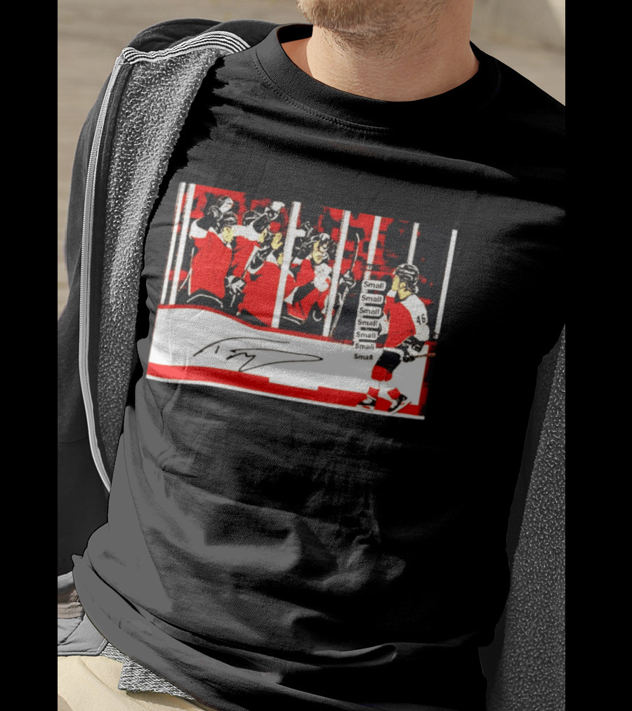 Philadelphia Flyers Hockey Team Celebration Frozen Victory Small T-Shirt