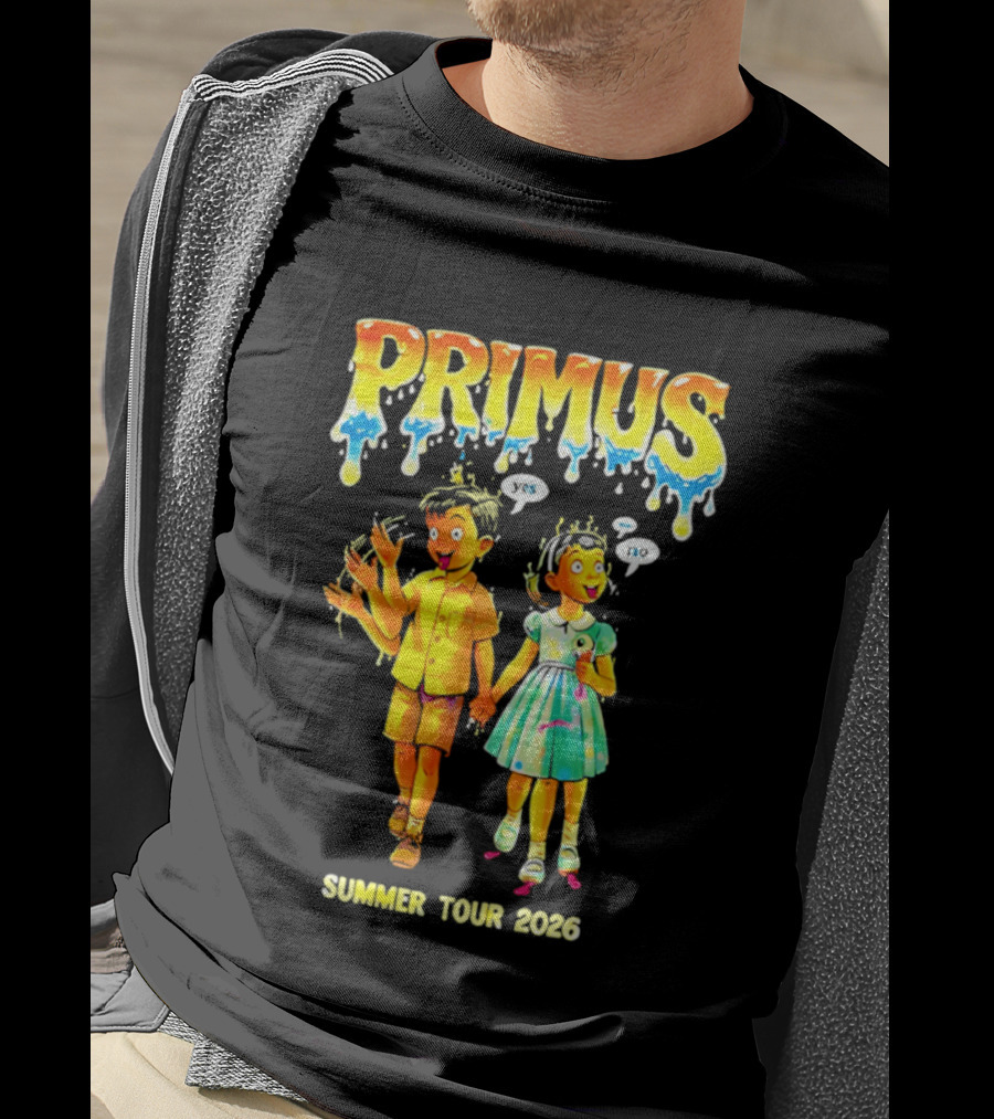 Primus Summer Tour 2026 Cartoon Style Melting Drip T-Shirt