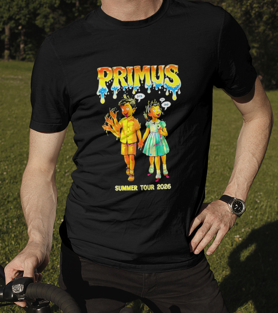 Primus Summer Tour 2026 Cartoon Style Melting Drip T-Shirt