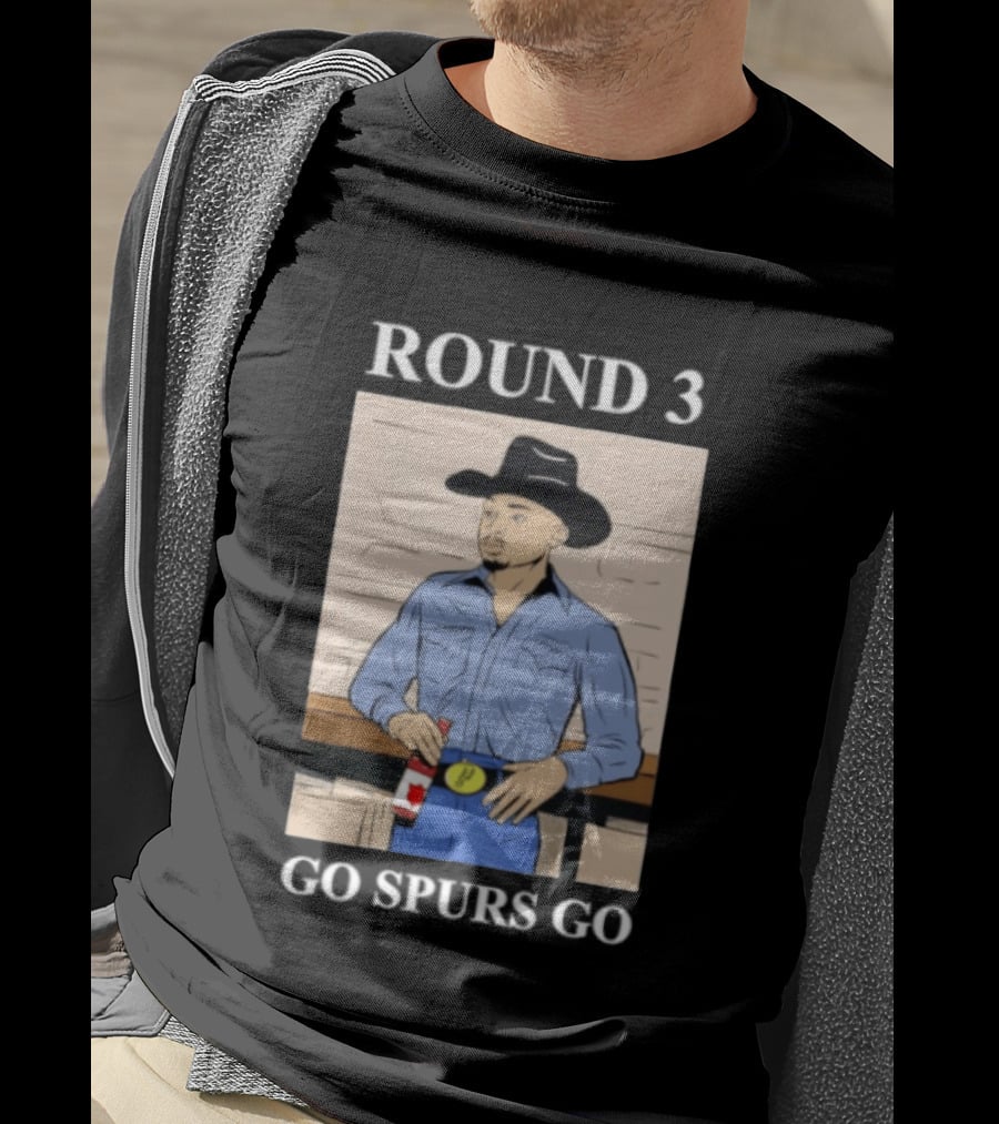 Go Spurs Go Cowboy Round 3 Spurs Playoff Spirit T-Shirt