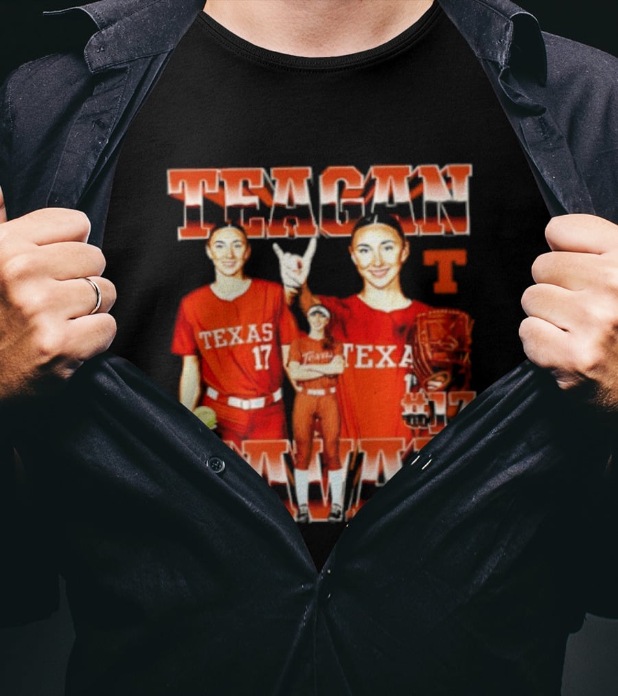 Teagan Kavan Texas 17 NCAA Softball Longhorns Player T-Shirt