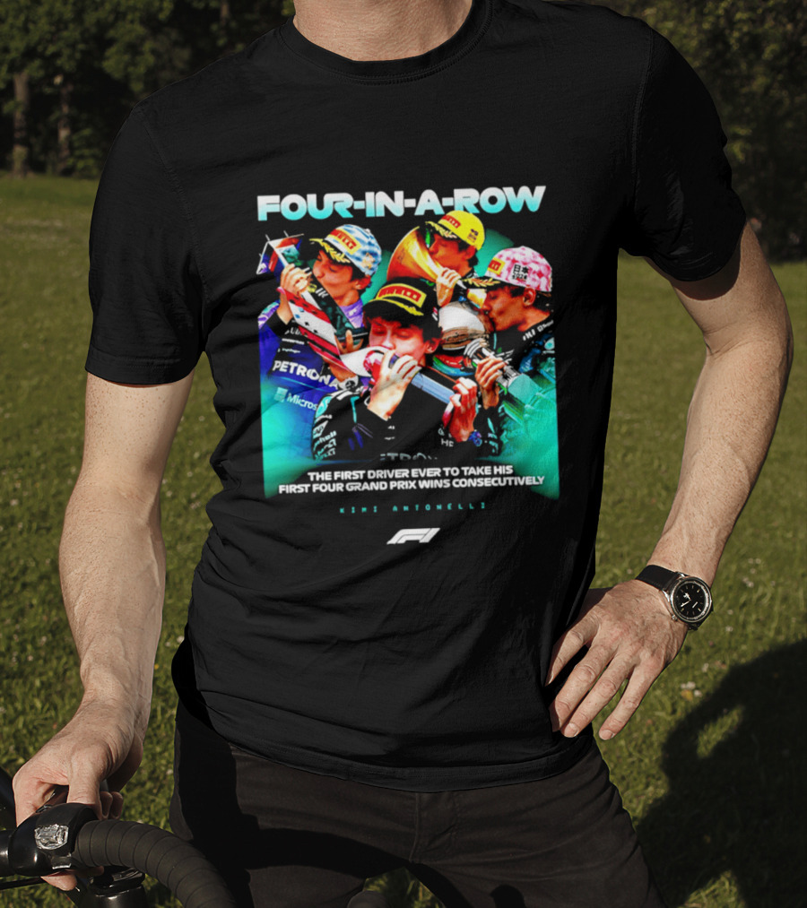 Kimi Antonelli Four In A Row First Driver Wins Consecutively Formula 1 T-Shirt