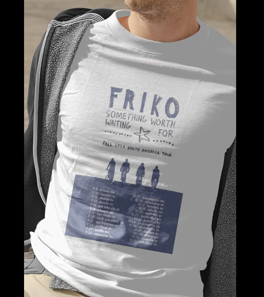 Friko Something Worth Waiting For 2026 North America Tour Dates And Cities T-Shirt