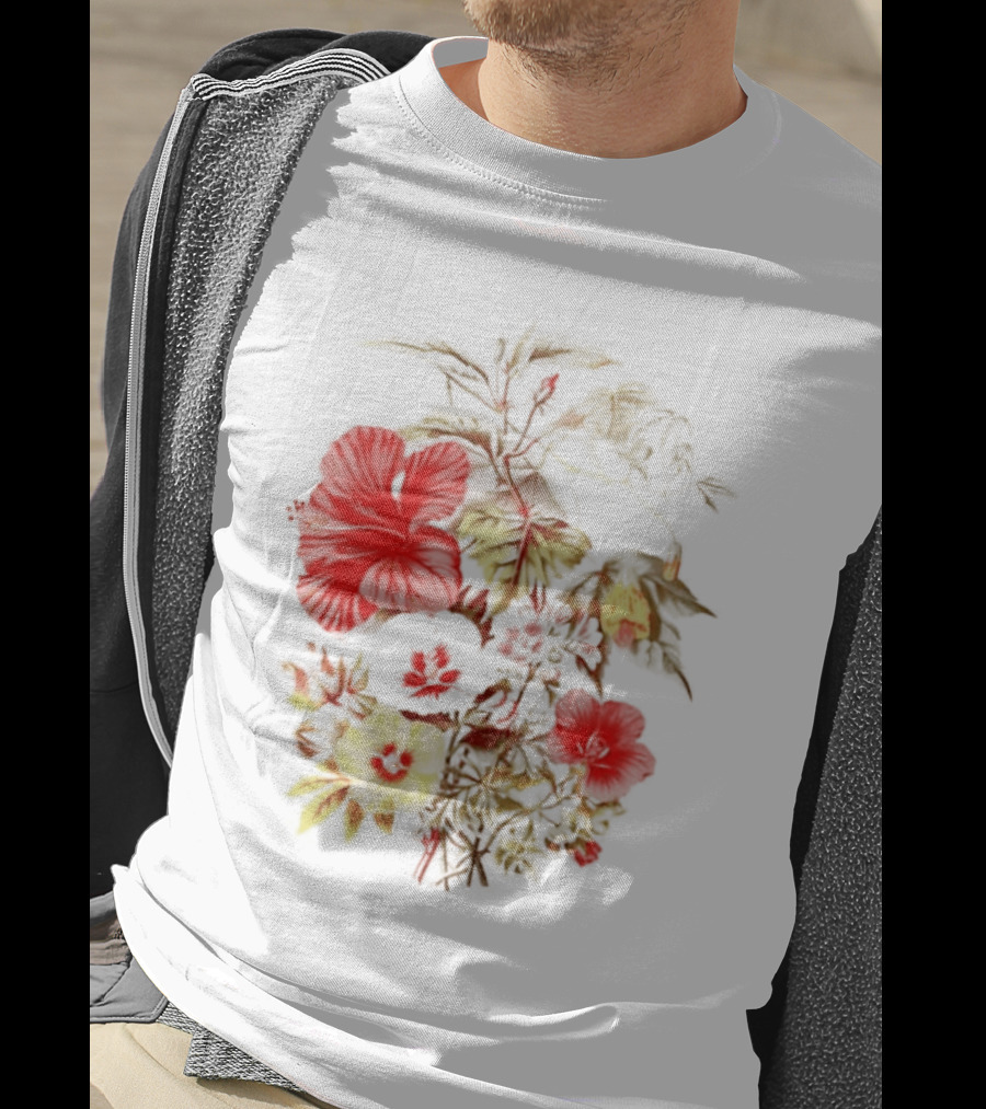 Hibiscus Mallow Cotton Floral Blossoms T-Shirt