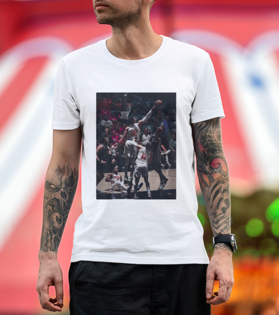 Big Kat Big Time Block Houston Rockets San Antonio Spurs NBA Showdown T-Shirt