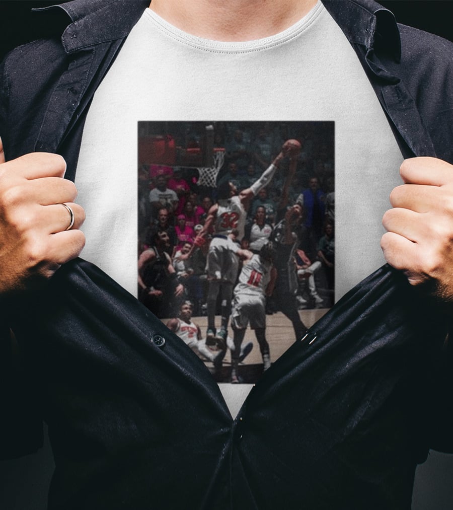 Big Kat Big Time Block Houston Rockets San Antonio Spurs NBA Showdown T-Shirt