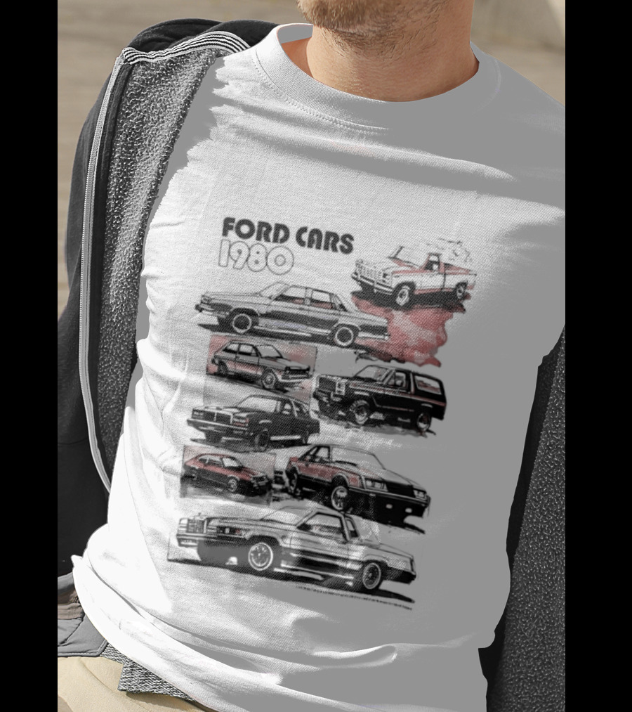 Ford Cars 1980 F Series Bronco Mustang Thunderbird Classic Collection T-Shirt