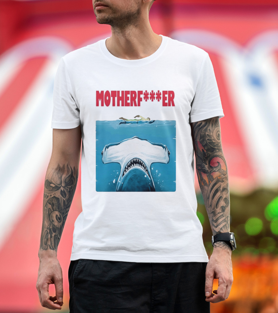 Samuel L Jackson Motherfucker Hammerhead Shark Jaws T-Shirt