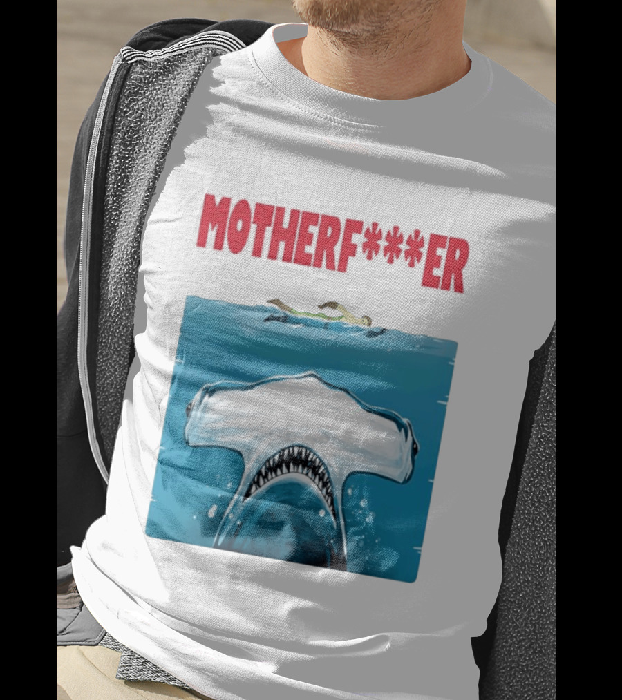 Samuel L Jackson Motherfucker Hammerhead Shark Jaws T-Shirt