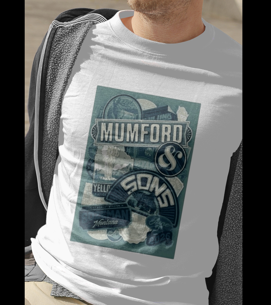 Mumford & Sons Bozeman Montana June 4 2026 Bobcat Stadium Yellowstone National Park T-Shirt