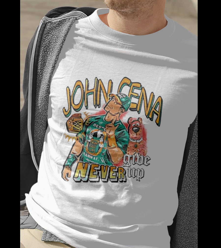 John Cena Never Give Up Scooby Doo WWE Championship T-Shirt