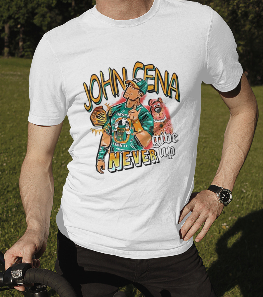 John Cena Never Give Up Scooby Doo WWE Championship T-Shirt