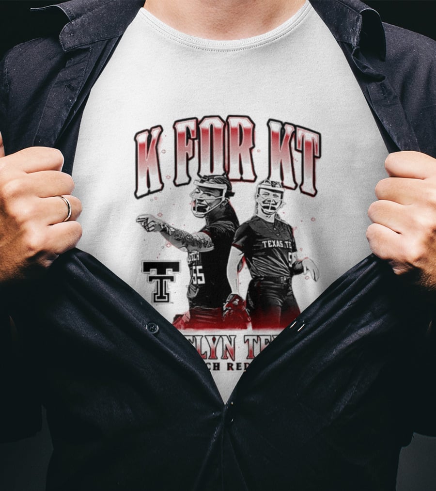 K For KT Kaitlyn Terry Texas Tech Red Raiders T-Shirt