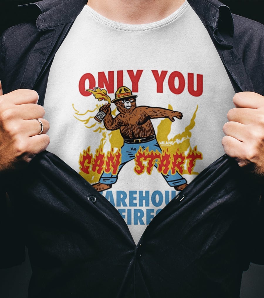 Smokey Bear Only You Can Start Warehouse Fires T-Shirt