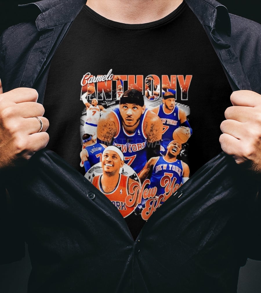 Carmelo Anthony New York Knicks NBA Basketball Legend Seven T-Shirt