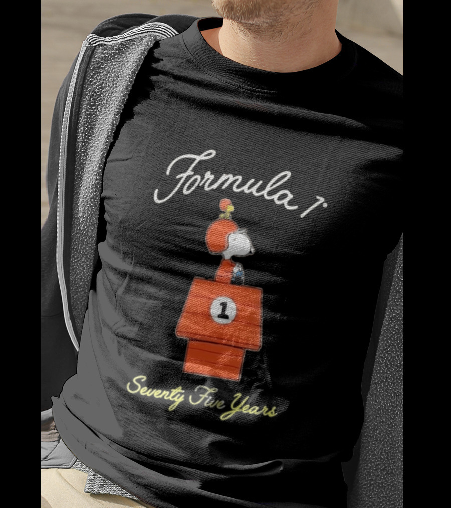 Formula 1 Snoopy Peanuts Dog House Seventy Five Years T-Shirt
