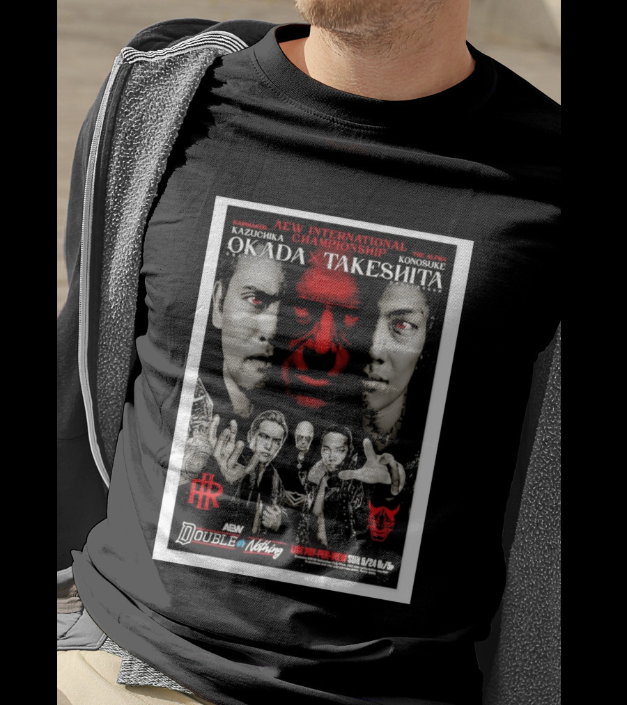 AEW International Championship Kazuchika Okada Vs Konosuke Takeshita Double Or Nothing 2026 Pay Per View T-Shirt
