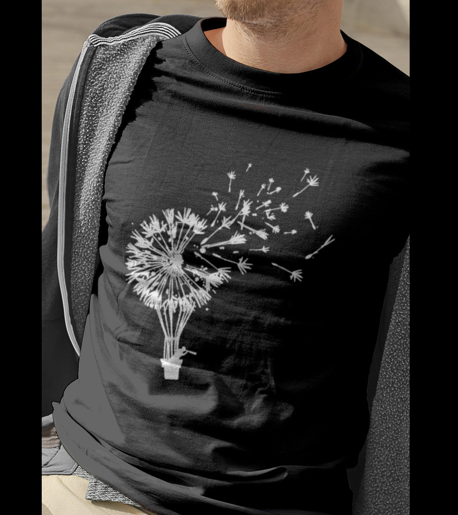 Flower Power Dandelion Fly Away Freedom Nature T-Shirt