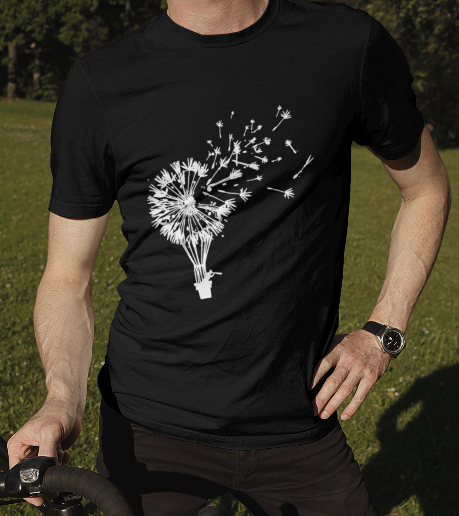 Flower Power Dandelion Fly Away Freedom Nature T-Shirt