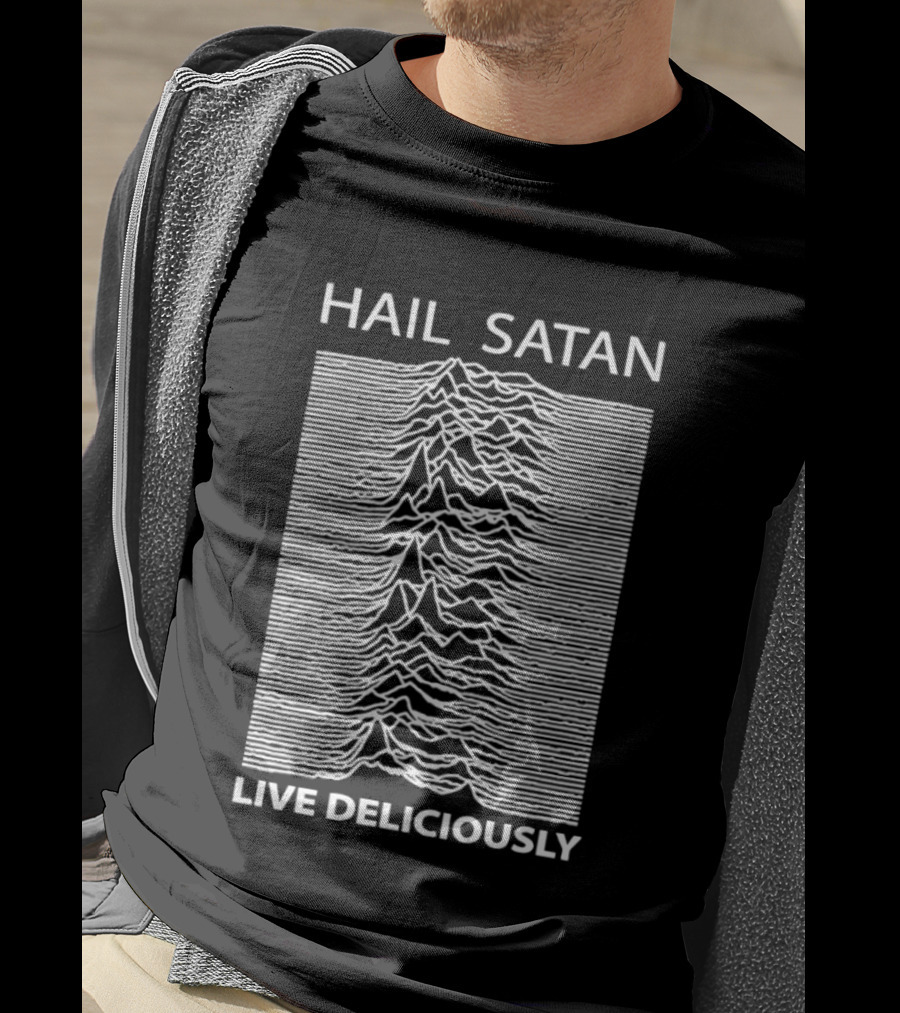 Hail Satan Live Deliciously Unknown Pleasures T-Shirt
