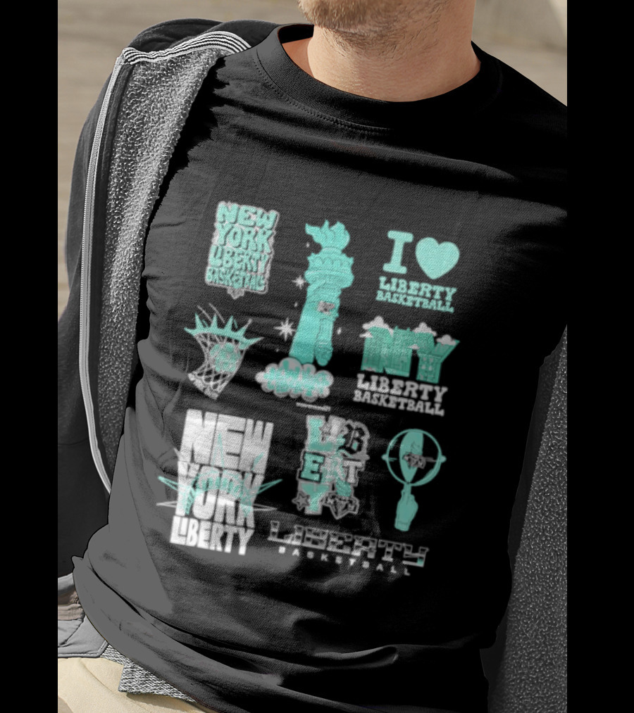 New York Liberty I Love Liberty Basketball Statue Of Liberty T-Shirt